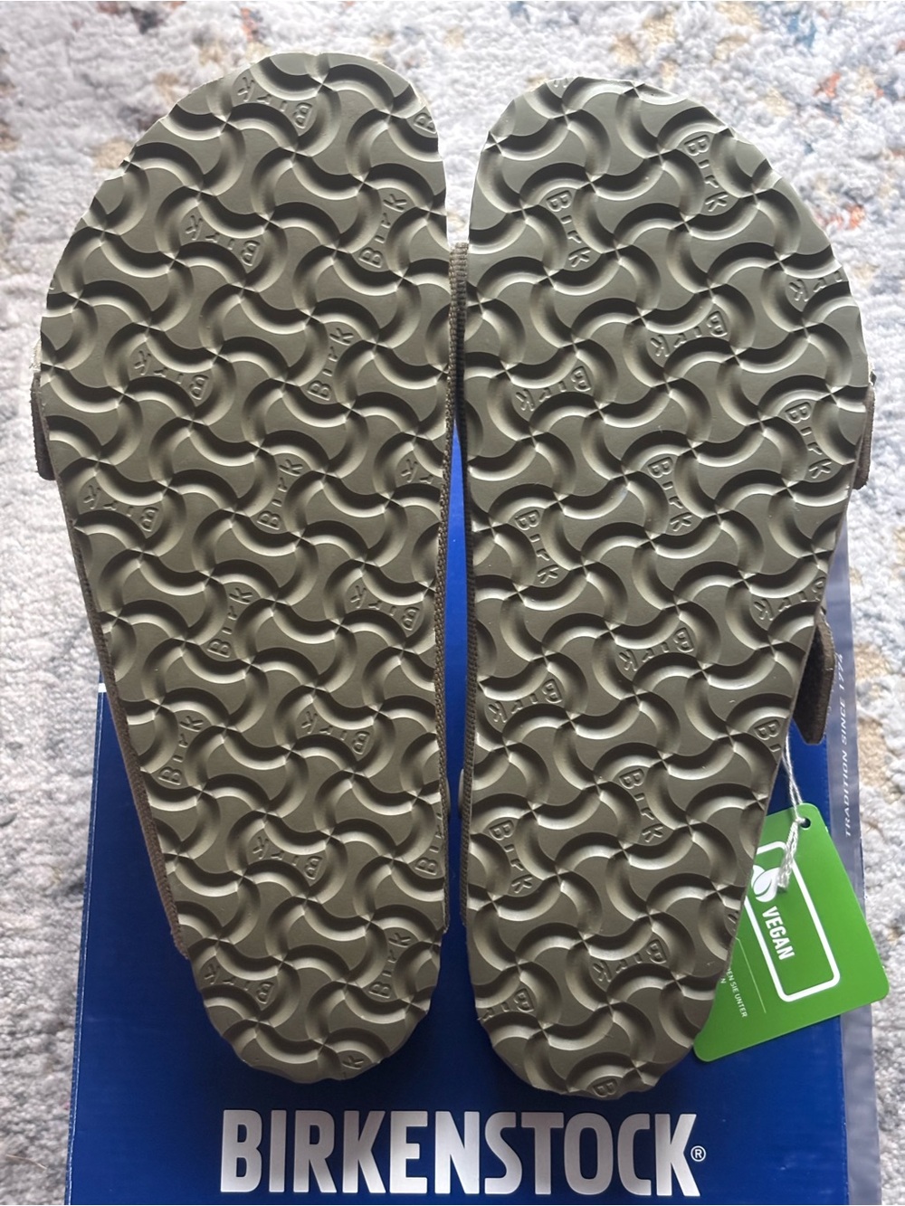Birkenstock 💅🌴 Faded Khaki Arizona Textile Canvas Vegan Sandals Size 8 8.5 39 - Picture 12 of 12